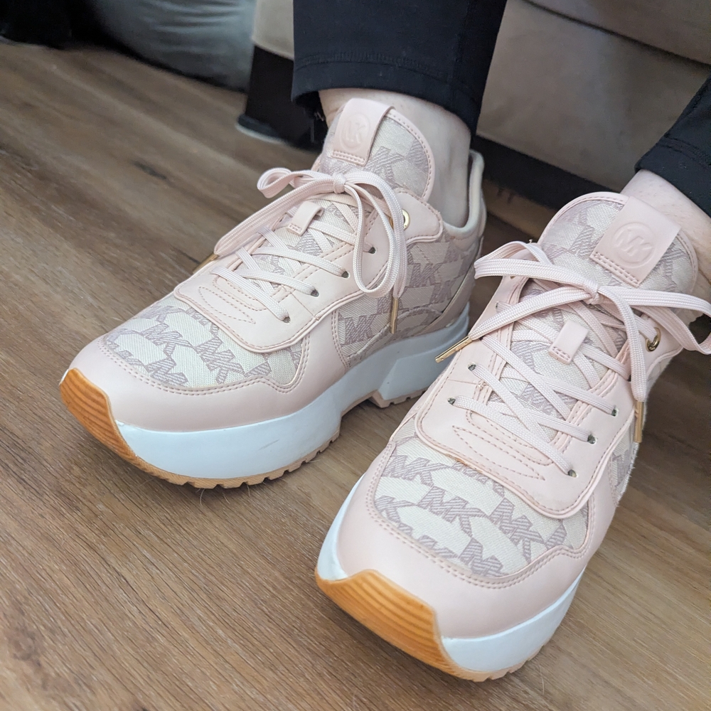 Michael Kors Pink and White Women's Sneakers